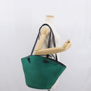 BOTTEGA VENETA Tote Bag Raffia Green Gold Auth 164393-21