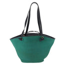 BOTTEGA VENETA Tote Bag Raffia Green Gold Auth 164393-2