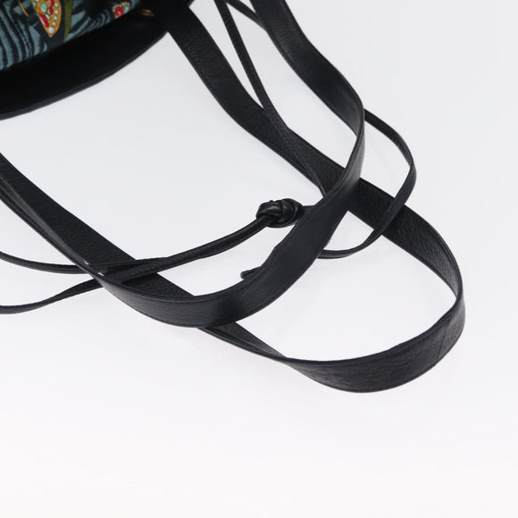 BOTTEGA VENETA Tote Bag Raffia Green Gold Auth 164393