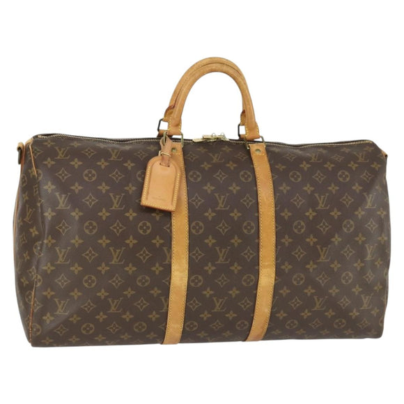 LOUIS VUITTON Monogram Keepall Bandouliere 55 Boston Bag M41414 LV Auth 164397