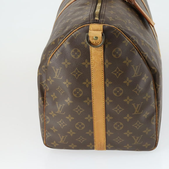 LOUIS VUITTON Monogram Keepall Bandouliere 55 Boston Bag M41414 LV Auth 164397