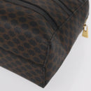 CELINE Macadam Canvas Hand Bag PVC Leather Black Gold Auth 164398-14