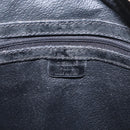 CELINE Macadam Canvas Hand Bag PVC Leather Black Gold Auth 164398-16