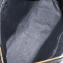 CELINE Macadam Canvas Hand Bag PVC Leather Black Gold Auth 164398-10
