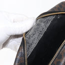 CELINE Macadam Canvas Hand Bag PVC Leather Black Gold Auth 164398-11