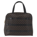 CELINE Macadam Canvas Hand Bag PVC Leather Black Gold Auth 164398-13