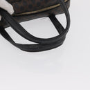 CELINE Macadam Canvas Hand Bag PVC Leather Black Gold Auth 164398-7