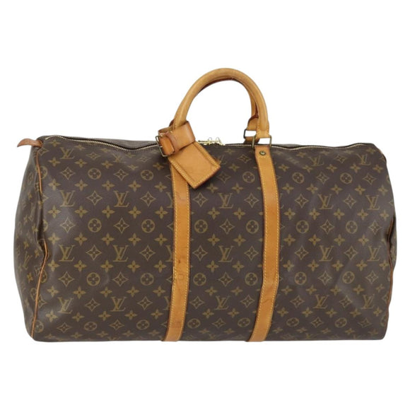 LOUIS VUITTON Monogram Keepall 55 Boston Bag M41424 LV Auth 164399