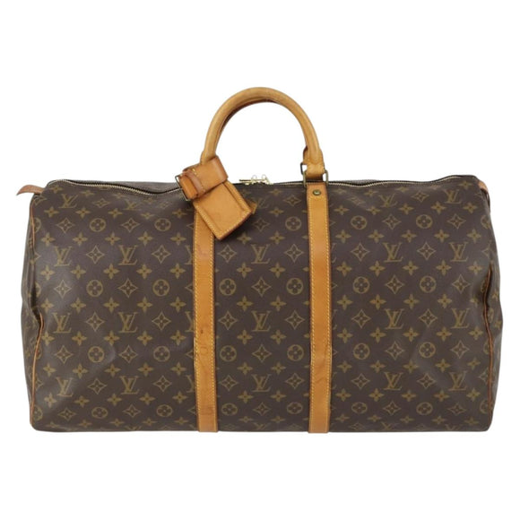 LOUIS VUITTON Monogram Keepall 55 Boston Bag M41424 LV Auth 164399
