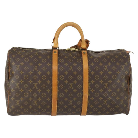 LOUIS VUITTON Monogram Keepall 55 Boston Bag M41424 LV Auth 164399