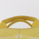PRADA Canapa PM Hand Bag Canvas Yellow Gold Auth 164400-8