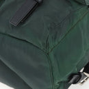 PRADA Backpack Nylon Green Silver Auth 164403-16