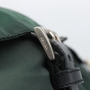PRADA Backpack Nylon Green Silver Auth 164403-9
