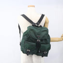 PRADA Backpack Nylon Green Silver Auth 164403-29