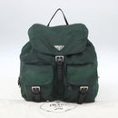 PRADA Backpack Nylon Green Silver Auth 164403-12