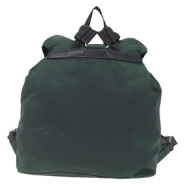 PRADA Backpack Nylon Green Silver Auth 164403 - 0