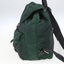 PRADA Backpack Nylon Green Silver Auth 164403-4