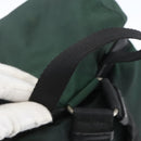 PRADA Backpack Nylon Green Silver Auth 164403-7