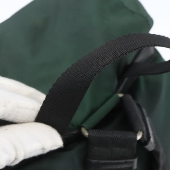 PRADA Backpack Nylon Green Silver Auth 164403