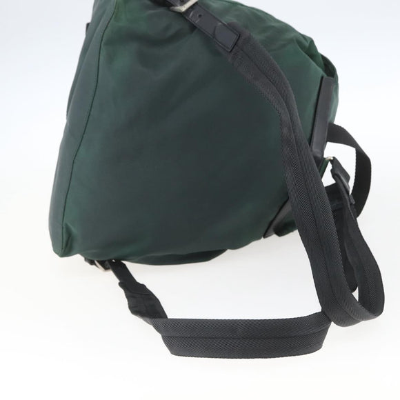 PRADA Backpack Nylon Green Silver Auth 164403