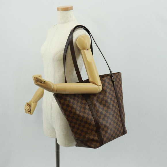 LOUIS VUITTON Damier Ebene Sac Shopping Tote Bag SPO LV Auth 164404V