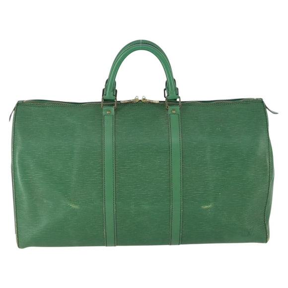 LOUIS VUITTON Epi Keepall 50 Boston Bag Grün M42964 LV Auth 164405