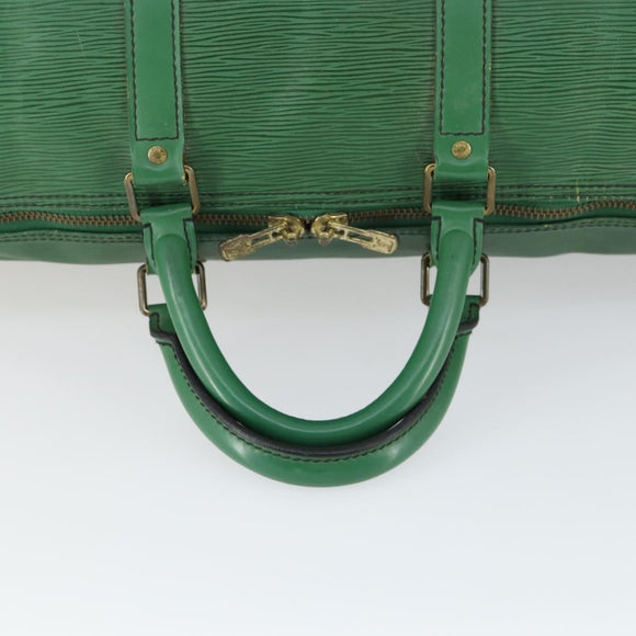 LOUIS VUITTON Epi Keepall 50 Boston Bag Grün M42964 LV Auth 164405