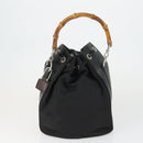 GUCCI Hand Bag Nylon 2 Set Black Auth 164420-3