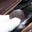 GUCCI Hand Bag Patent leather 2way Brown Gold Auth 164421-23