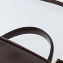 GUCCI Hand Bag Patent leather 2way Brown Gold Auth 164421-8