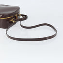 GUCCI Hand Bag Patent leather 2way Brown Gold Auth 164421-9