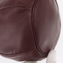 CARTIER Must Line Shoulder Bag Leather Bordeaux Gold Auth 164423-9