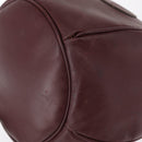 CARTIER Must Line Shoulder Bag Leather Bordeaux Gold Auth 164423-14