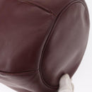 CARTIER Must Line Shoulder Bag Leather Bordeaux Gold Auth 164423-15
