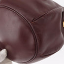 CARTIER Must Line Shoulder Bag Leather Bordeaux Gold Auth 164423-16