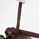 CARTIER Must Line Shoulder Bag Leather Bordeaux Gold Auth 164423-10