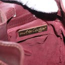 CARTIER Must Line Shoulder Bag Leather Bordeaux Gold Auth 164423-11