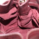 CARTIER Must Line Shoulder Bag Leather Bordeaux Gold Auth 164423-18
