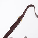 CARTIER Must Line Shoulder Bag Leather Bordeaux Gold Auth 164423-8
