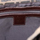 FENDI Zucca Canvas Tote Bag Black Brown Silver Auth 164424-17