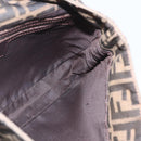 FENDI Zucca Canvas Tote Bag Black Brown Silver Auth 164424-19