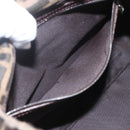 FENDI Zucca Canvas Tote Bag Black Brown Silver Auth 164424-21