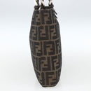 FENDI Zucca Canvas Tote Bag Black Brown Silver Auth 164424-4