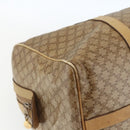 CELINE Macadam Canvas Boston Bag PVC Beige Gold Auth 164426-11
