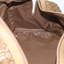 CELINE Macadam Canvas Boston Bag PVC Beige Gold Auth 164426-16
