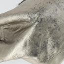 LOEWE Nappa Aire Anagram Hand Bag Leather Silver Auth 164428-9