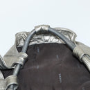 LOEWE Nappa Aire Anagram Hand Bag Leather Silver Auth 164428-17