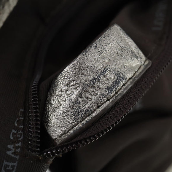 LOEWE Nappa Aire Anagram Hand Bag Leather Silver Auth 164428