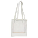 LOEWE Anagram Tote Bag Vinyl Leather White Silver Auth 164429-1