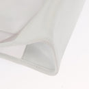 LOEWE Anagram Tote Bag Vinyl Leather White Silver Auth 164429-9